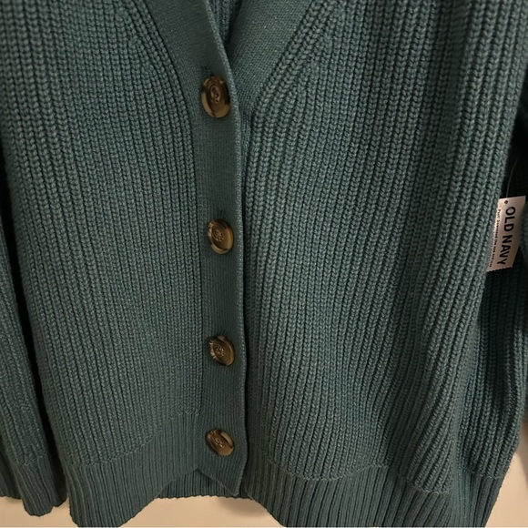 Old Navy Teal Button Down Cardigan Sweater - Picture 3 of 5
